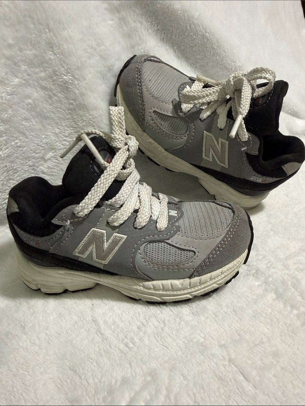 New Balance Kids Gray and Black Athletic Sneakers